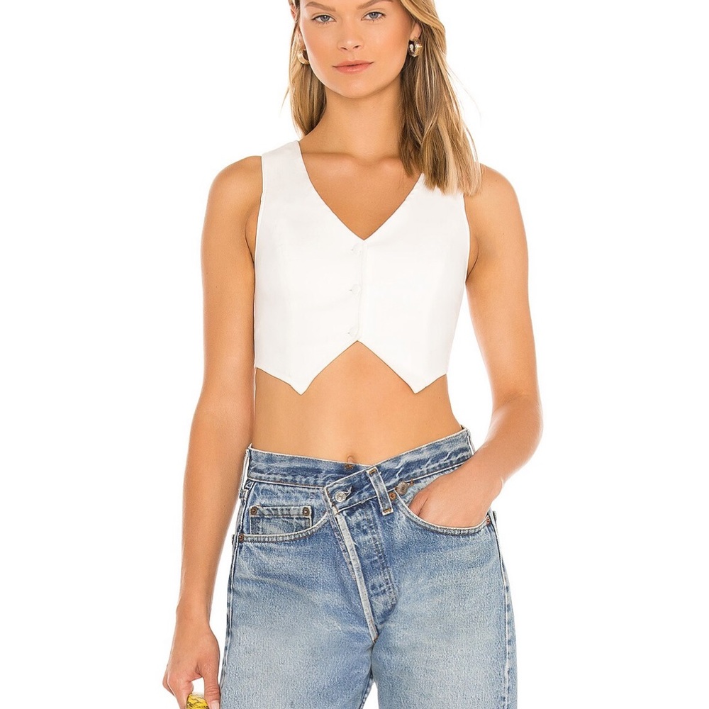 More to come, White Croft vest top NWOT Revolve